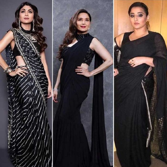 Bollywood Celebs Show Us How To Style And Accessorize Black Sarees