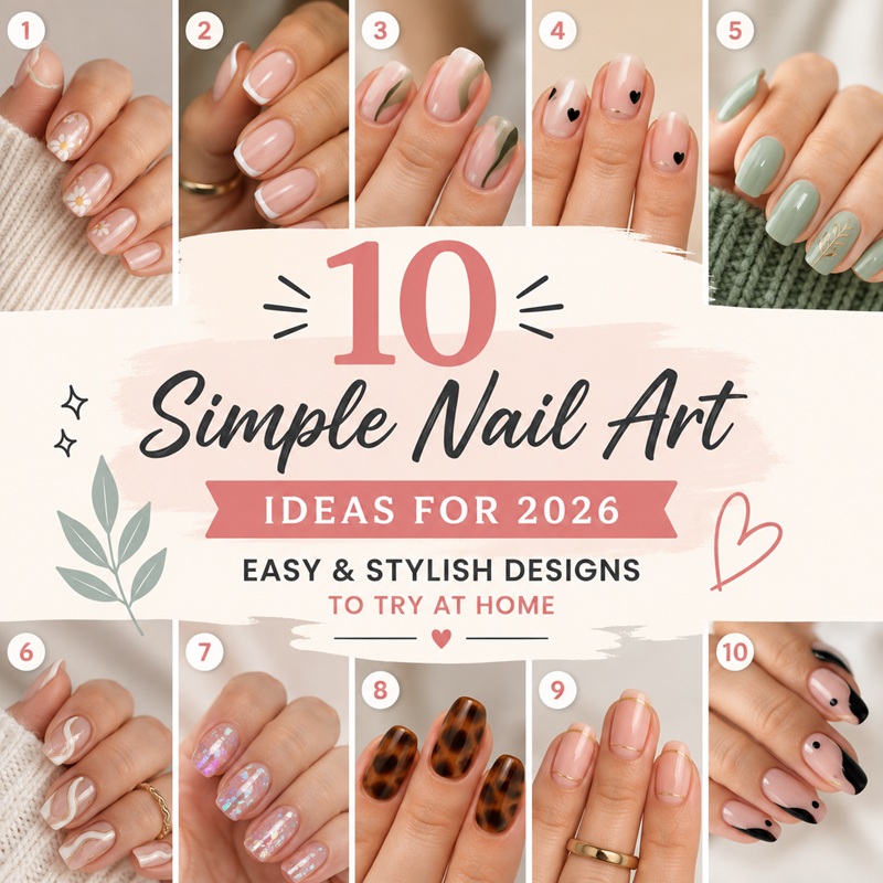 10 Simple Nail Art Ideas for 2026: Easy & Stylish Designs to Try at Home
